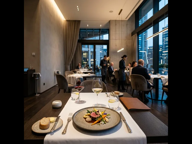 Contemporary plated dish at Berton Michelin-starred restaurant in Porta Nuova Milan