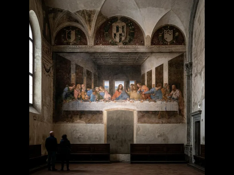 Santa Maria delle Grazie church exterior in Milan, home of Leonardo's Last Supper