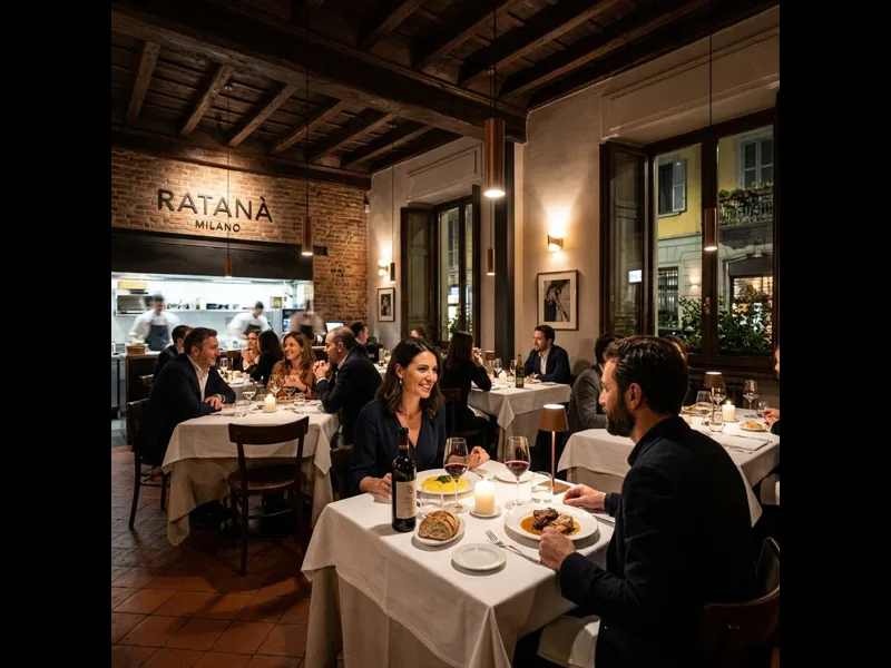 Risotto alla milanese with bone marrow at Ratanà restaurant Milan