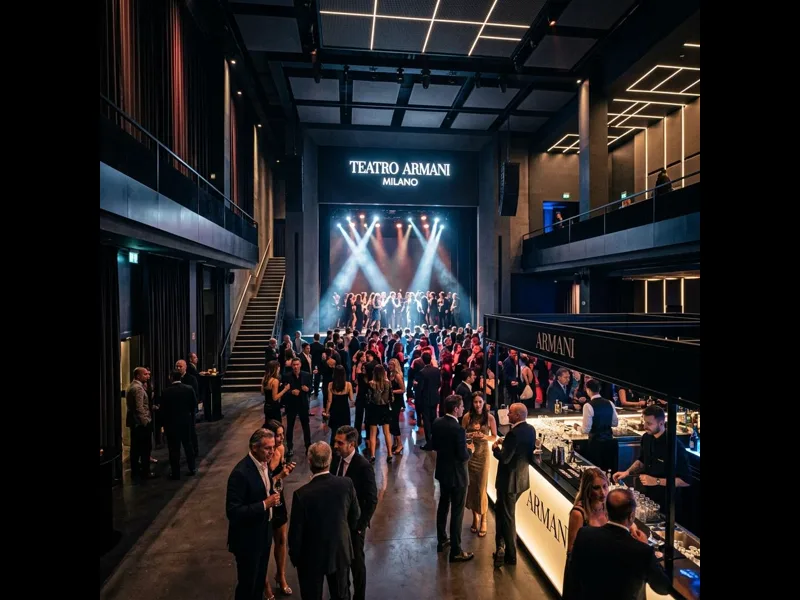 Teatro Armani interior with sleek contemporary design and stage in Milan