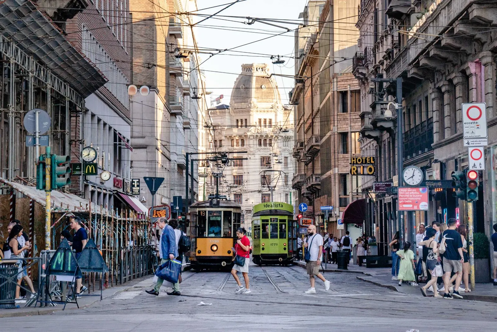A tram on a Milan street (near Langosteria)