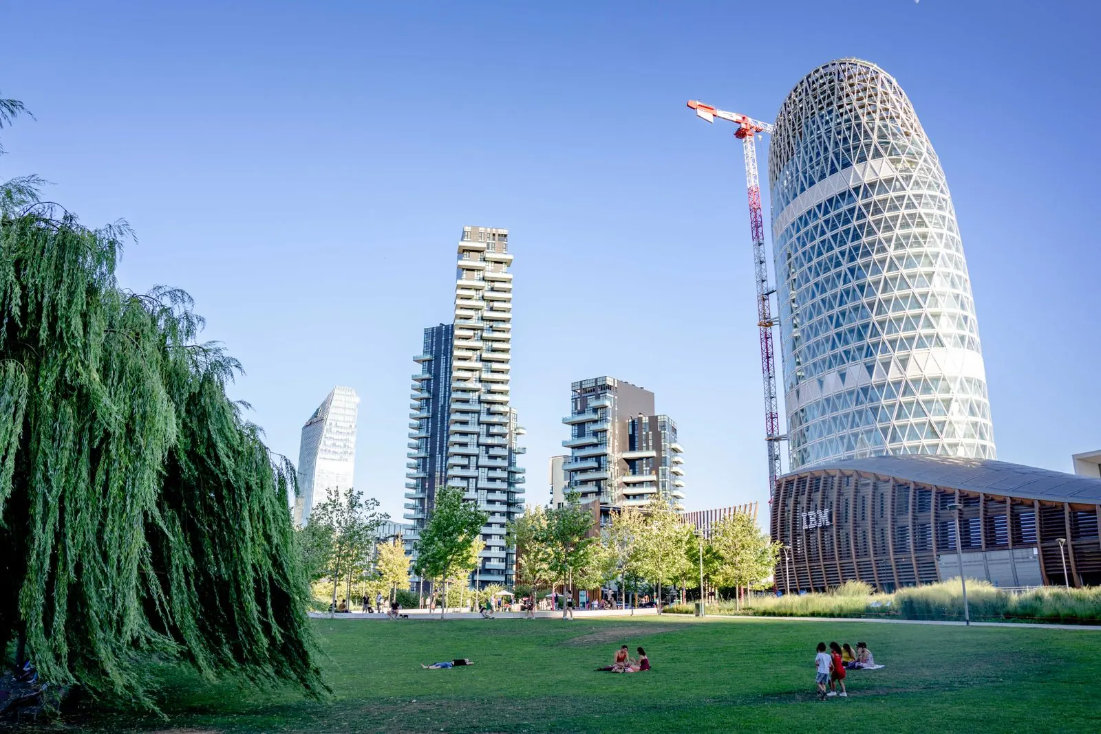 CityLife's towers above the district park